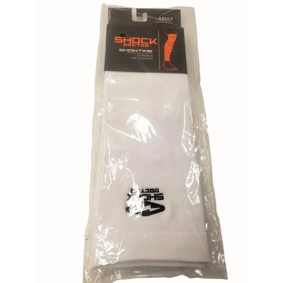 Shock Doctor Showtime Scrunch Leg Sleeves Adult White OSFM - Picture 1 of 4